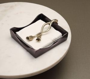 Soporte de servilleta con estilo moderno y duradero de alto grado con hojas, soporte decorativo para servilletas, soporte para pañuelos de mesa, tamaño personalizable - Product Image 2