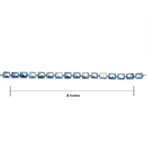 Premium 8 pulgadas hecho a mano facetado rectángulo forma azul piedra lunar cuentas 9X7-11X9MM para la fabricación de joyas lote a granel - Product Image 3