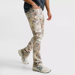 Loose Fit Workwear Utility Pants <b>Men</b> Knitted Sweatpants Trousers Cotton Casual Pants Elastic Waist High Rise Trousers - Product Image 2