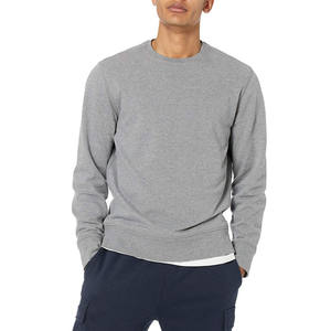 Ropa de calle clásica de alta calidad para hombre, sudadera informal de manga larga de Color sólido para Primavera, mezcla de algodón básico para hombre - Product Image 5