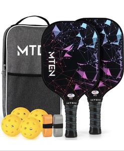 Ensemble de raquettes de pickleball avec protection anti-rayures, face en carbone - Product Image 3