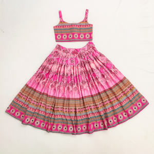 Conjunto de Lehenga Choli Largo hasta el Suelo, Estampado Rosa, Completamente Cosido, de Shoryam Fashion para Niñas, Ropa Tradicional Étnica India, Trajes para Fiestas - Product Image 1