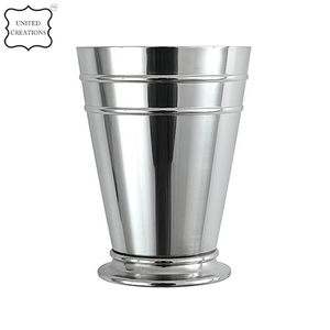 Tasse à la menthe Julep martelée en cuivre pur 100%, gobelet à eau citronnée gobelet en métal incassable tasses sans pied - Product Image 2