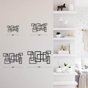 Tenture murale contemporaine abstraite en métal, design géométrique, décoration, artisanat moderne, WB Inc, mur contemporain abstrait en métal en Inde - Product Image 5