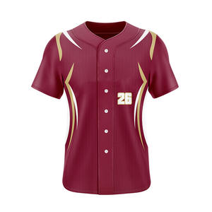 Fabricant de maillots de baseball de haute qualité avec impression par sublimation motifs de rayures de broderie maillot de baseball vierge - Product Image 5