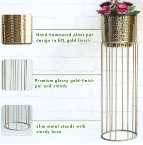 Jardinière de fleurs en métal élégante avec revêtement résistant à la rouille et qualité de construction supérieure idéale pour un décor de jardin durable - Product Image 4