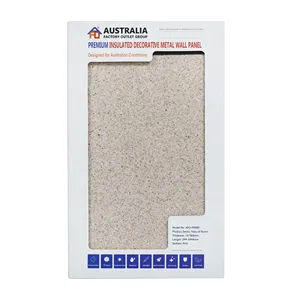 Panneau de revêtement mural décoratif en métal à texture de pierre avec classement d'incendie B1B3, épaisseur 16 mm, longueur 8 pieds - AFO-P0005 - Product Image 1