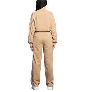 ชุดวอร์มสองชิ้นเสื้อวอร์มผ้าฝ้าย100% มีซิปแบบลำลองกำหนดเอง - Product Image 5