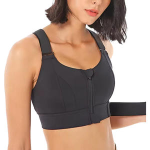 Sujetador deportivo para mujer, top corto con tirantes cruzados, sin costuras, de alto soporte, al por mayor, mezcla de algodón suave, ligero y cómodo para uso diario. - Product Image 1