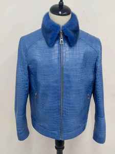 Chaqueta de Cuero para Hombre, Estilo Clásico, 100% Cuero Genuino, Cierre de Cremallera, Estilo Vintage, Relleno de Algodón, Impermeable - Product Image 6