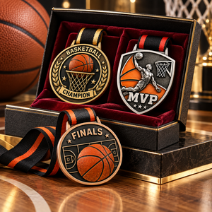 Medallas Personalizadas para Campeonatos de Baloncesto Deportivo y de Competición, Medalla de Premio para Torneos con Relieve 3D en Esmalte, Oro, Plata, Bronce, OEM, ODM - Product Image 1