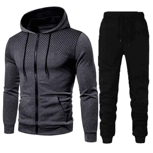 2025 Original Logo Cotton Tech Fleece hombres chándal 2 uds Material grueso hombres sudadera y pantalones de chándal para otoño transpirable - Product Image 4