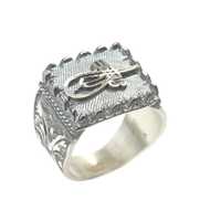 Bague pour homme en argent sterling 925, motif emblème ottoman et stylo, objet culturel islamique de collection, pour usage quotidien