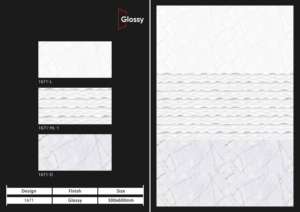 Carreaux muraux en céramique 300x600mm, tendance moderne, pour salle de bain et cuisine, surface brillante mate effet sucre, design mural intérieur luxueux - Product Image 2