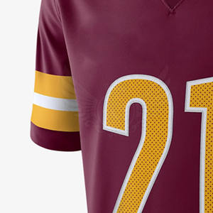 เสื้อฟุตบอลแบบติดกระดุมเสื้อเจอร์ซีย์สีพื้นเสื้ออเมริกันฟุตบอลจากผู้ผลิตปากีสถาน - Product Image 5