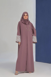 Fabricante profesional nuevo estilo señoras Abaya ropa islámica de alta calidad secado rápido transpirable musulmán manga larga Abaya - Product Image 4