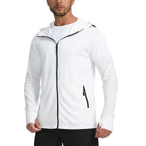 Veste légère pour hommes Full Zipper Sunscreen Hoodie Long Sleeve Chemise de protection solaire pour hommes Randonnée Pêche Zipper Pocket Hoodies - Product Image 1