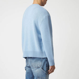 Pull-over à col rond personnalisé pour hommes Pull-over en jacquard Tricoté d'hiver Pull-over pour femmes de grande taille avec LOGO personnalisé - Product Image 3