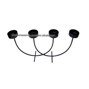 สี่แขนเหล็กโลหะชาเชิงเทียนแสงสำหรับงานแต่งงานและวันครบรอบตกแต่งตาราง - Product Image 1