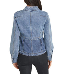 แจ็คเก็ตยีนส์ลำลองแบบสองสีใหม่สำหรับผู้หญิง ราคาขายส่ง ดีไซน์ใหม่ แจ็คเก็ตยีนส์ผู้หญิง - Product Image 4