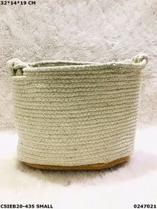 Elegante cesta de maceta de algodón de yute trenzado hecha a mano bolsa de playa con cierre abierto para mujeres bolsos elegantes para mujeres - Product Image 5
