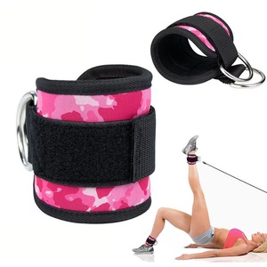 Sangles de cheville en néoprène pour machine à câbles, logo personnalisé, accessoires de fitness, entraînement en salle de sport, boucle de fixation - Product Image 5