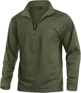 Premium <b>mens</b> half <b>zip</b> top 420 GSM cotton <b>fleece</b> warm winter pullover OEM & ODM custom logo embroidery factory direct - Product Image 1