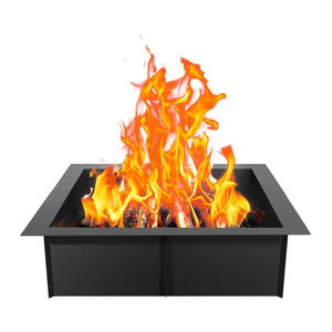 Modern Outdoor Steel Fire Pit Ring with Efficient Heat Control <b>BBQ</b> Grate Designed for Long Lasting Use - Product Image 1