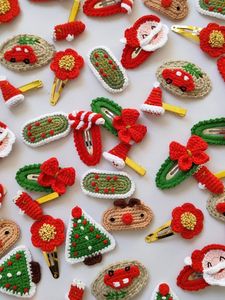 กิ๊บติดผมถักไหมพรม2025น่ารักเครื่องประดับของขวัญคริสต์มาสสำหรับเด็กผู้หญิงทำจากทองคำ99ชิ้น - Product Image 3