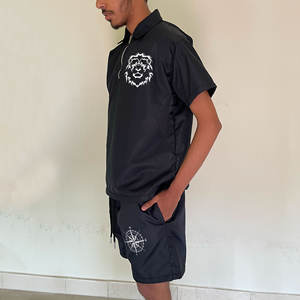 Ensemble de vêtements de sport pour homme, respirant, imprimé, fin, à séchage rapide, avec haut à manches courtes et short de sport - Product Image 3