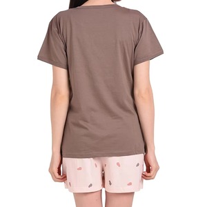 Vêtements d'été Deux pièces Logo personnalisé Top vierge Ensembles de vêtements de détente Styles de base Ensembles pour femmes Chemises et shorts d'été - Product Image 6