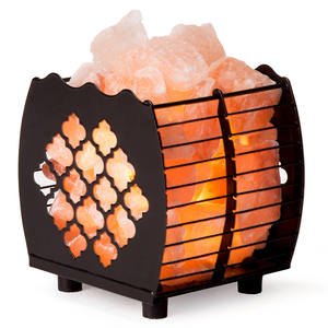 Iron Basket With <b>Pink</b> Himalayan <b>Salt</b> - Product Image 4