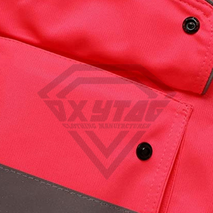 Chaleco de seguridad de poliéster 100%, logotipo personalizado, cremallera frontal reflectante de alta visibilidad, nailon de algodón ignífugo a prueba de agua - Product Image 6