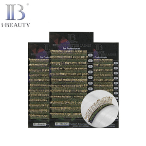 Extensions de cils i-BEAUTY - ib Extensions de cils couleur paillettes métalliques (or) Corée du Sud, paillettes faites à la main, cils scintillants - Product Image 1