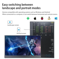 Moniteur portable 15.6 pouces sans conducteur double moniteur écran portable coussinets pliables écran étendu pour ordinateur portable double écran