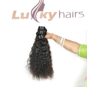 Extensiones de cabello ondulado del cuerpo alineado de la cutícula sin procesar 100% vietnamita trama doble suelta onda profunda Color negro Natural - Product Image 2
