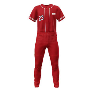 Uniforme de Béisbol Personalizado con Logotipo, de Alta Calidad, Secado Rápido, Ligero, Transpirable, con Bolsillos y Cuello en V Extra Grande, Unisex - Product Image 1