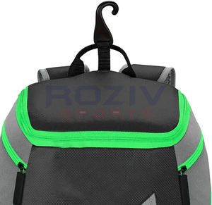 Sac à dos de baseball en polyester personnalisé de haute qualité avec logo, unisexe, souple, grande capacité, fermeture éclair, bretelles arquées, pour le sport - Product Image 2