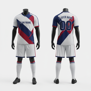 Ensemble de maillots de football pour hommes, manches courtes, col en V, évacuation de l'humidité, 100% polyester, toutes saisons, transfert thermique, motif animalier floral sur le devant - Product Image 1