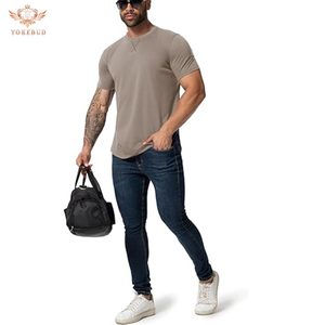 เสื้อยืดผู้ชายผ้าฝ้ายแท้ 100% ขายส่ง แบบเรียบง่าย เป็นมิตรกับสิ่งแวดล้อม แห้งเร็ว ทรงโอเวอร์ไซส์ รับสกรีนลายตามสั่ง แฟชั่นลำลอง แขนสั้น - Product Image 5