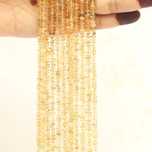 Cuentas de Citrino Natural AAA Lisas y Redondas, 13 Pulgadas, 4-6 mm, Calidad Fina AAA, Cuentas de Citrino Lisas para Joyería - Product Image 4