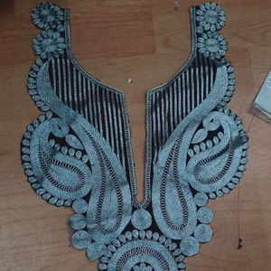 คอปกผ้าสุทธิคู่บารมีมีสำหรับเย็บปักเลื่อมหรูหราสำหรับชุดอินเดียชุดออกงาน Saree kurti เสื้อผู้หญิงตัดเย็บ - Product Image 1