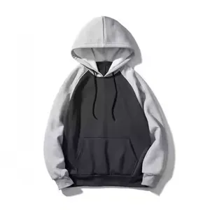 Men's Black And <b>Orange</b> Colour Blocking Hooded Sweatshirt Regular Fit Casual <b>Fleece</b> Hoodie With Front Pocket Autumn Wear 2027 - Product Image 2