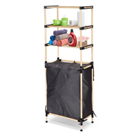 Étagère de salle de bain modulaire multifonctionnelle à trois niveaux en bois, design moderne et tendance, garantie 1 an