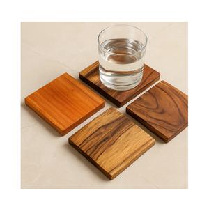 Ensemble de sous-verres en bois rustique de style ferme |   Sous-verres artisanaux en bois naturel pour la cuisine, la table, le restaurant et la décoration intérieure - Product Image 3