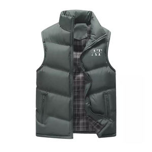 Gilet matelassé sans manches pour homme, élégant, décontracté, imperméable, avec fermeture éclair, pour l'hiver, respirant, léger, rembourrage léger, service OEM - Product Image 1