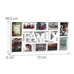Cadre photo familial blanc XL pour salon, idéal pour les occasions spéciales comme les anniversaires - Product Image 4