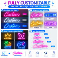 Enseigne néon personnalisée LED, logo et nom sur mesure, vente en gros, directement de l'usine, OEM ODM, décoration professionnelle