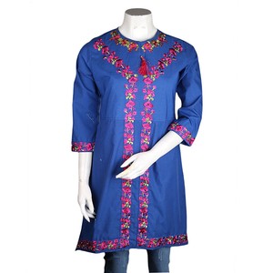 คุรตีปักลายสำหรับผู้หญิง - สีน้ำเงิน - Product Image 3