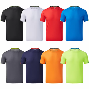 Camiseta deportiva de secado rápido Impresión personalizada Diseño de personalidad Camiseta de poliéster de cuello redondo para exteriores Patrón de logotipo de equipo bordado - Product Image 4